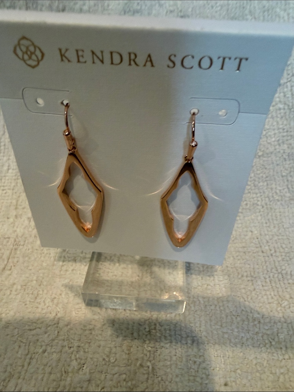 Kendra Scott Rose Gold Open Geometric Drop Earrings